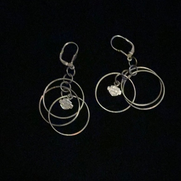 Vintage 925 Sterling Silver Harley Davidson Infinity Hoop Earrings - Picture 6 of 7